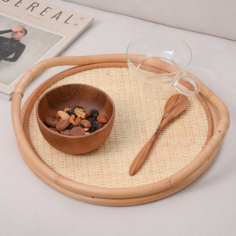 Rattan Tray Handle - Nampan Anyaman Rotan Alami, Ornamen Pegangan