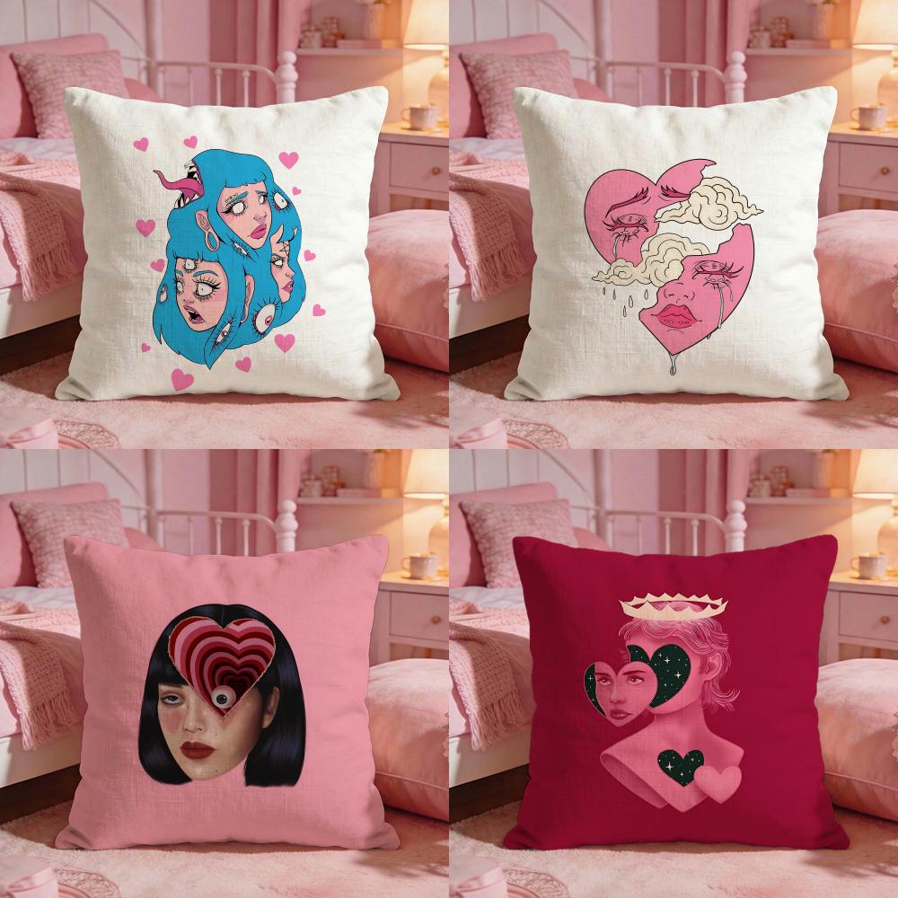 Interior Design Graphic Design - Sarung Bantal Grafis Heartbreak Lady Premium