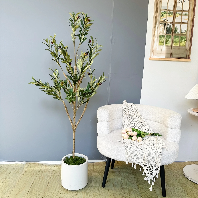 Interior Design Studio - Pohon Zaitun Buatan Besar Tanaman Pot