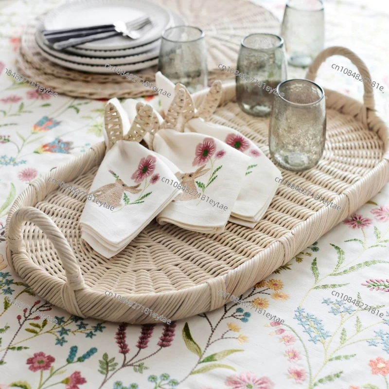 Rattan Tray Handle - Nampan Dekorasi Rotan, Nampan Rotan Anyaman
