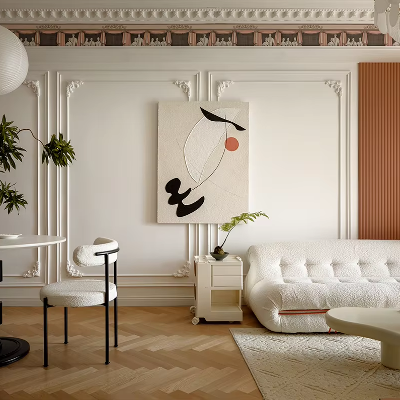 Interior Design Ideas - Desain Interior Gaya Prancis Sanhai Rendering
