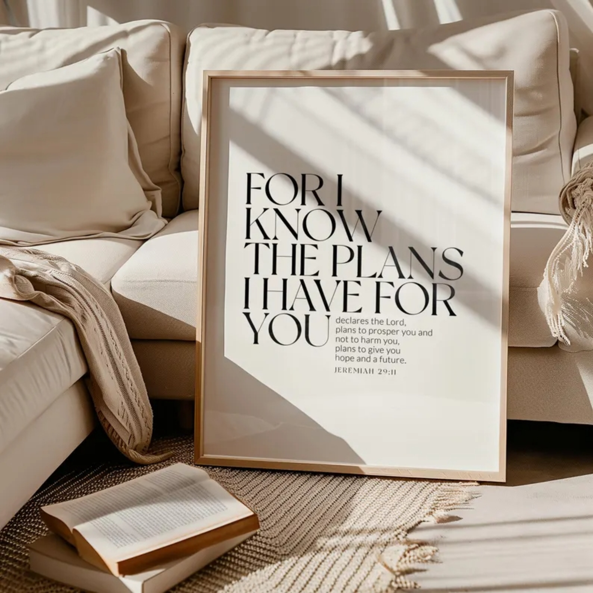 Interior Design Room - Alkitab Yeremia 29:11 Gambar Poster Lukisan