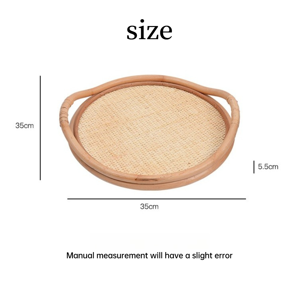 Nampan Anyaman Rotan Alami, Or - Rattan Tray Handle ulasan dan harga