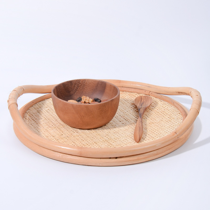 Nampan Anyaman Rotan Alami, Or - Rattan Tray Handle ulasan dan harga