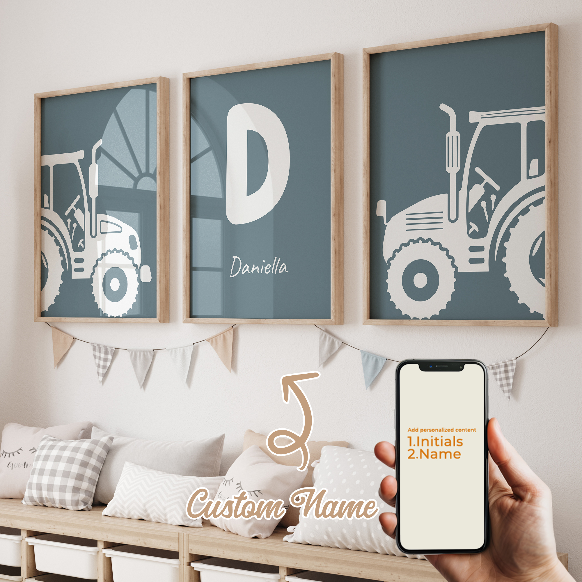 3pcs Lukisan Kanvas Poster Gam - Interior Design Room ulasan dan harga