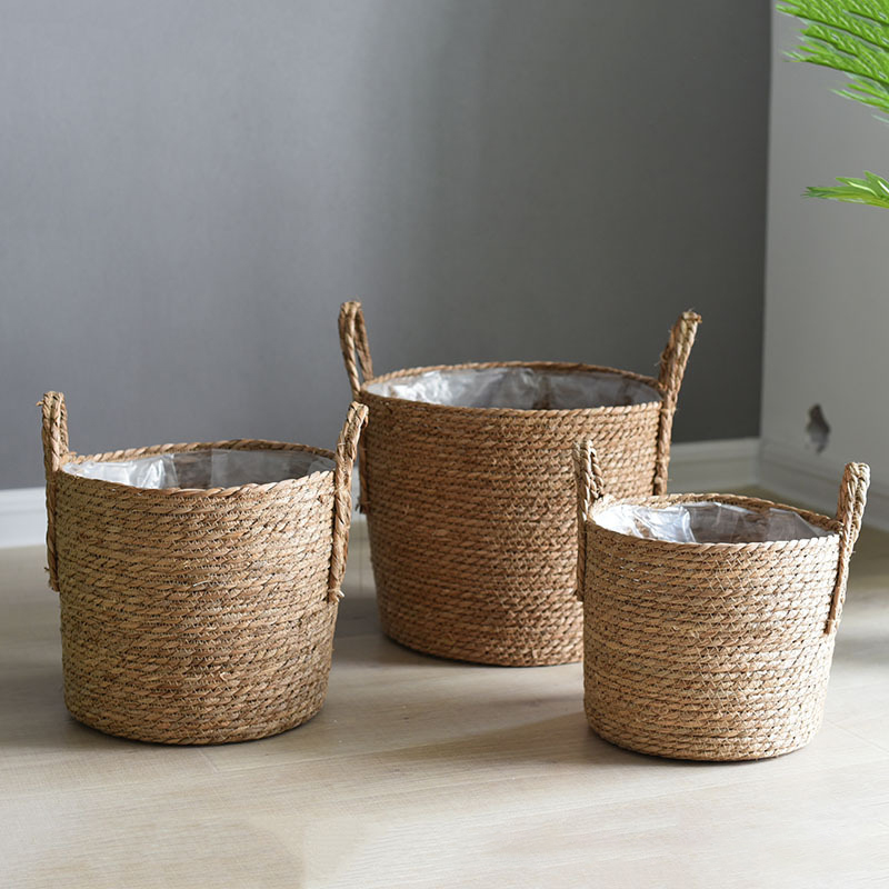 1 buah pot tanaman dengan pega - Rattan Tray Handle ulasan dan harga