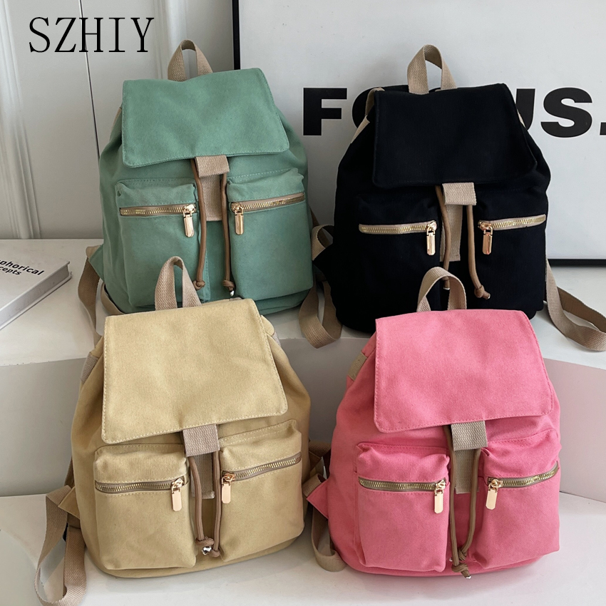 Ransel kanvas wanita tas Trave - Interior Design School ulasan dan harga