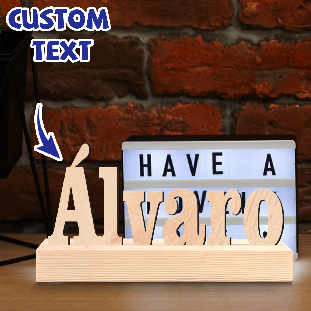 1pc Papan Nama Kayu Custom, Ta - Interior Design Names ulasan dan harga