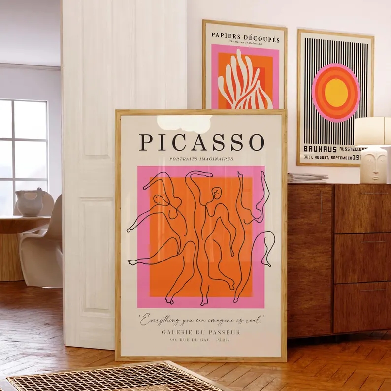 3 Buah Gambar Poster Lukisan K - Interior Design Room ulasan dan harga