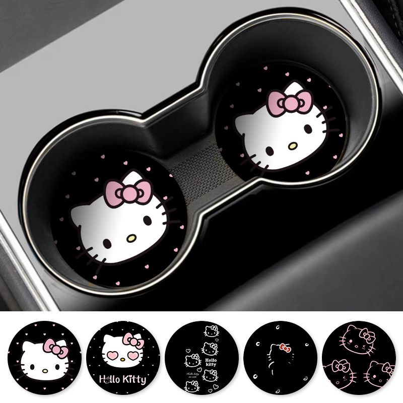 Tempat Gelas Mobil Motif Hello - Interior Design Ai ulasan dan harga
