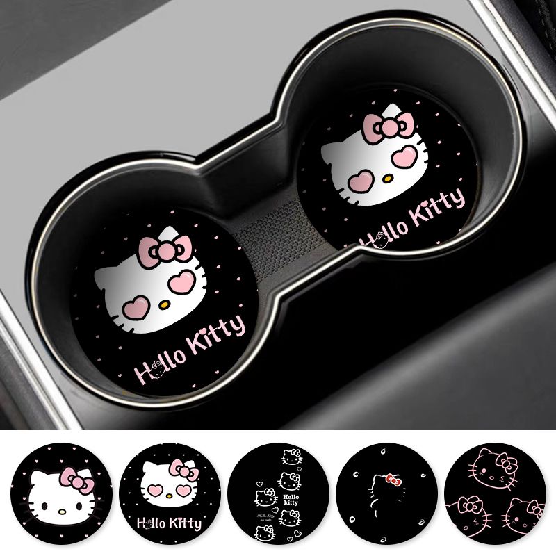 Tempat Gelas Mobil Motif Hello - Interior Design Ai ulasan dan harga