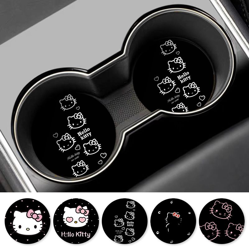 Tempat Gelas Mobil Motif Hello - Interior Design Ai ulasan dan harga