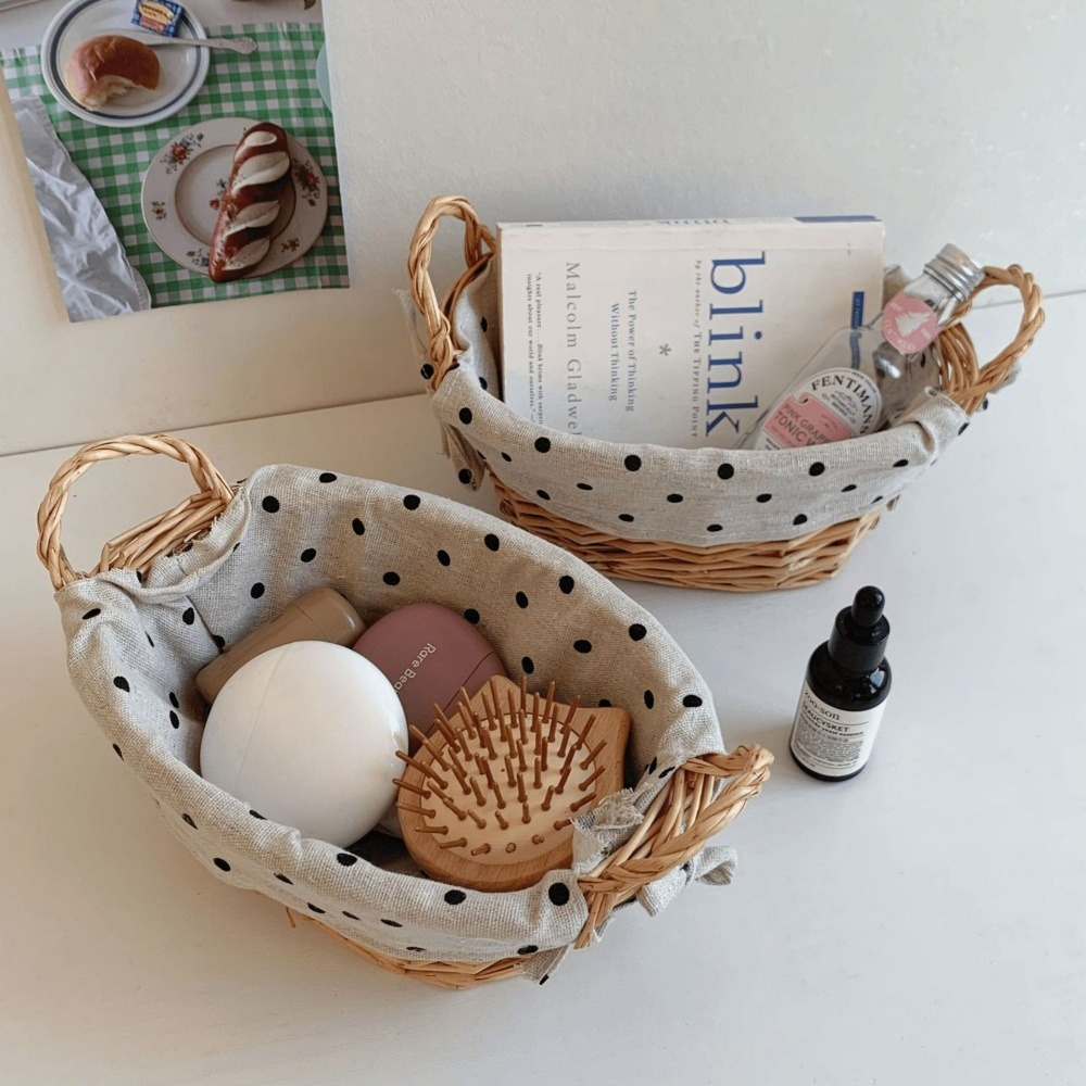 Keranjang Penyimpanan Rotan Ka - Rattan Tray Handle ulasan dan harga