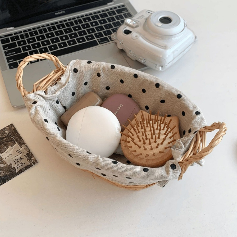Keranjang Penyimpanan Rotan Ka - Rattan Tray Handle ulasan dan harga