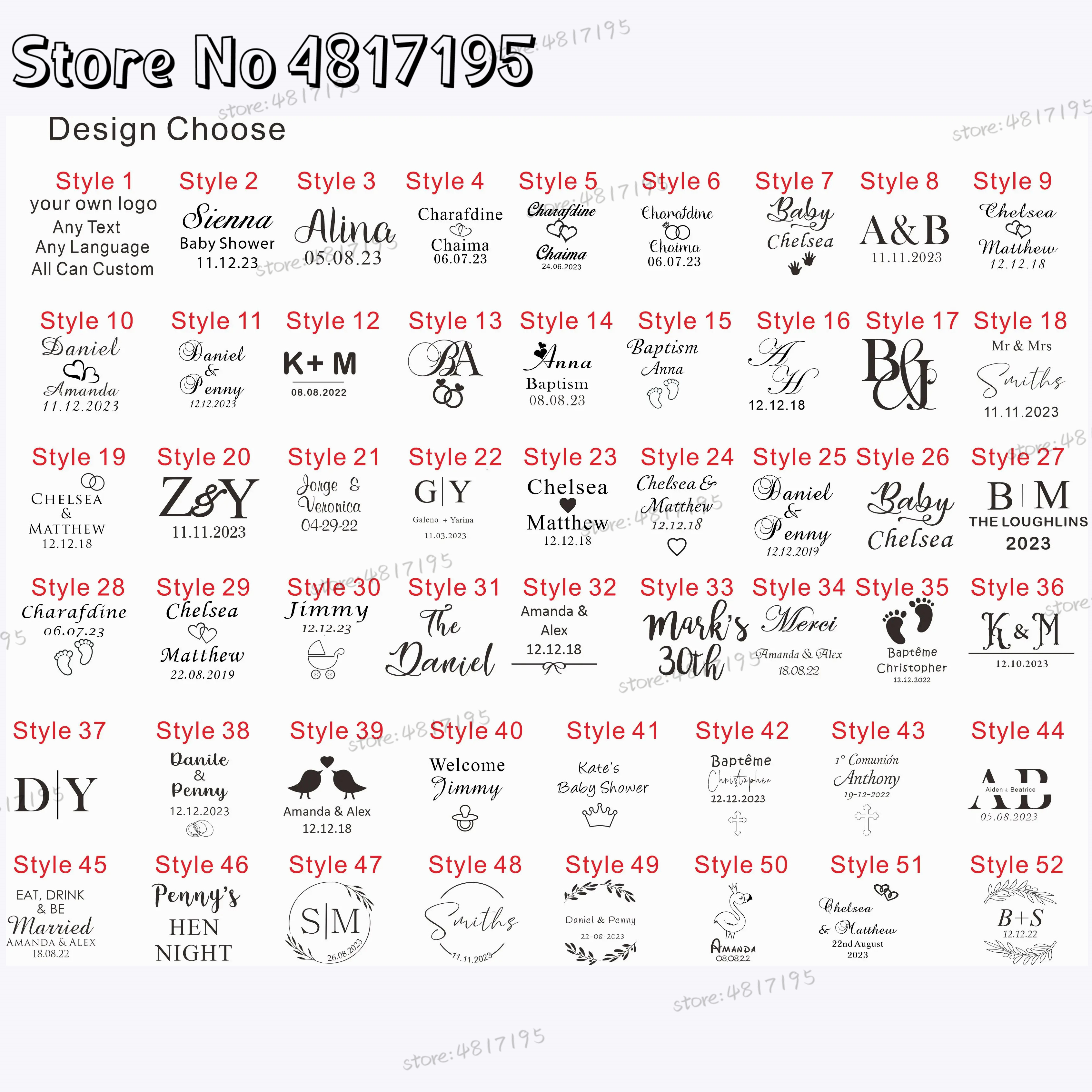 Tag akrilik pribadi 20/100 bua - Interior Design Names ulasan dan harga