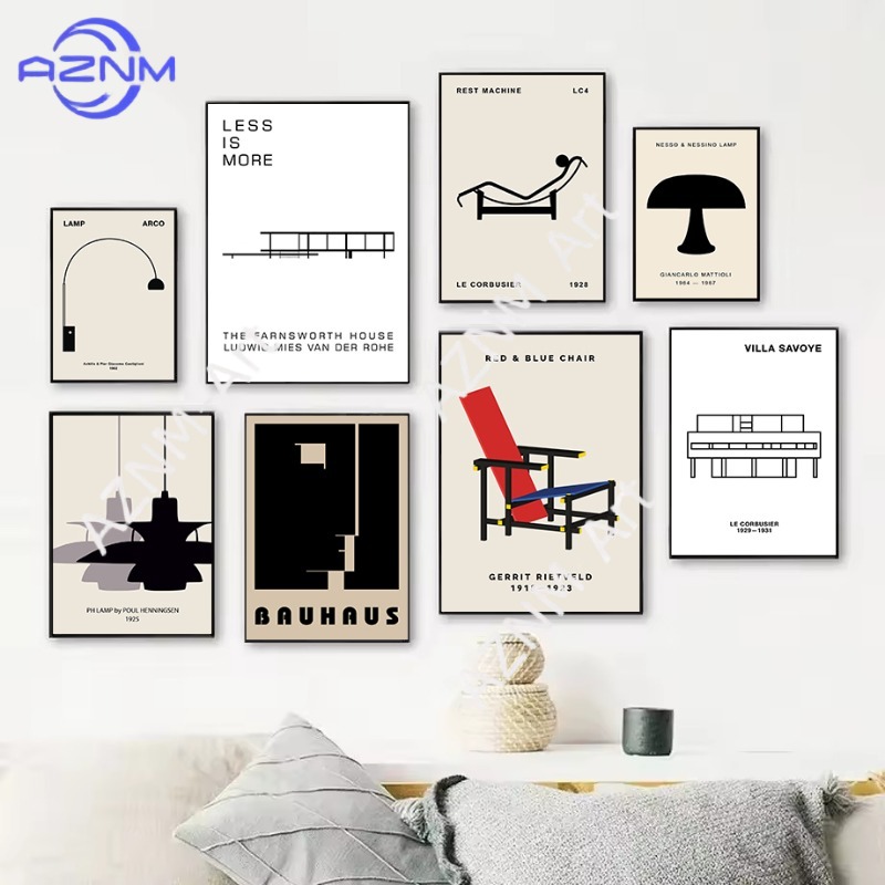 Poster Arsitektur Abstrak Desa - Interior Design Studio ulasan dan harga