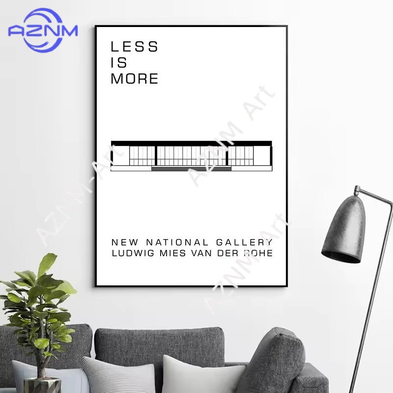 Poster Arsitektur Abstrak Desa - Interior Design Studio ulasan dan harga