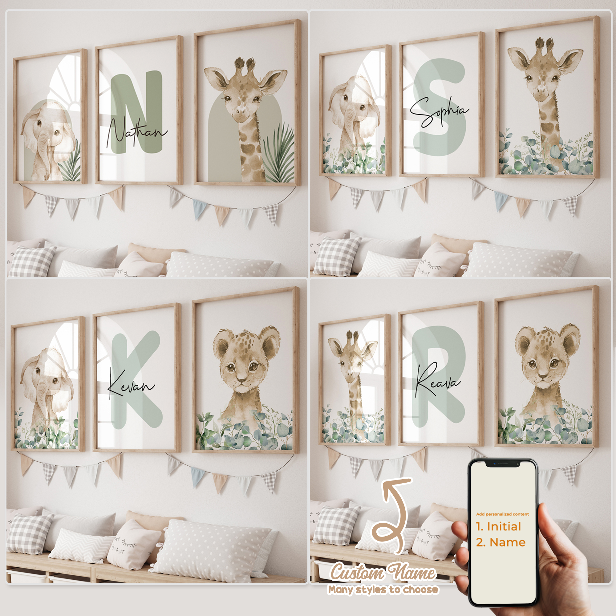 3 Buah Lukisan Kanvas Poster G - Interior Design Room ulasan dan harga