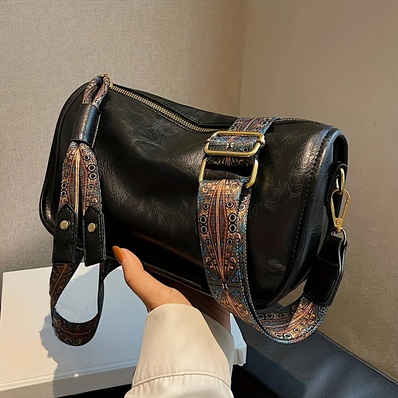 Tas selempang ritsleting pola  - Interior Design Graphic Design ulasan dan harga