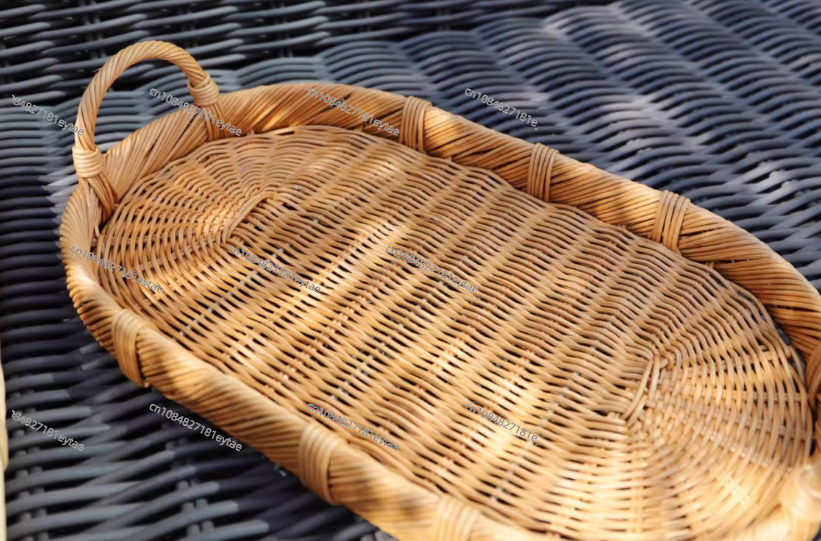 Nampan Dekorasi Rotan, Nampan  - Rattan Tray Handle ulasan dan harga