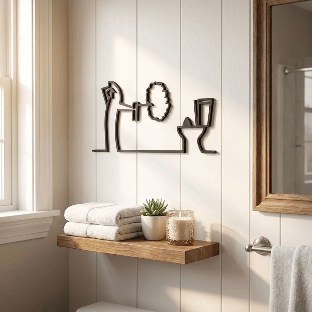 Hiasan Dinding 2D Logam Datar  - Interior Design Studio ulasan dan harga