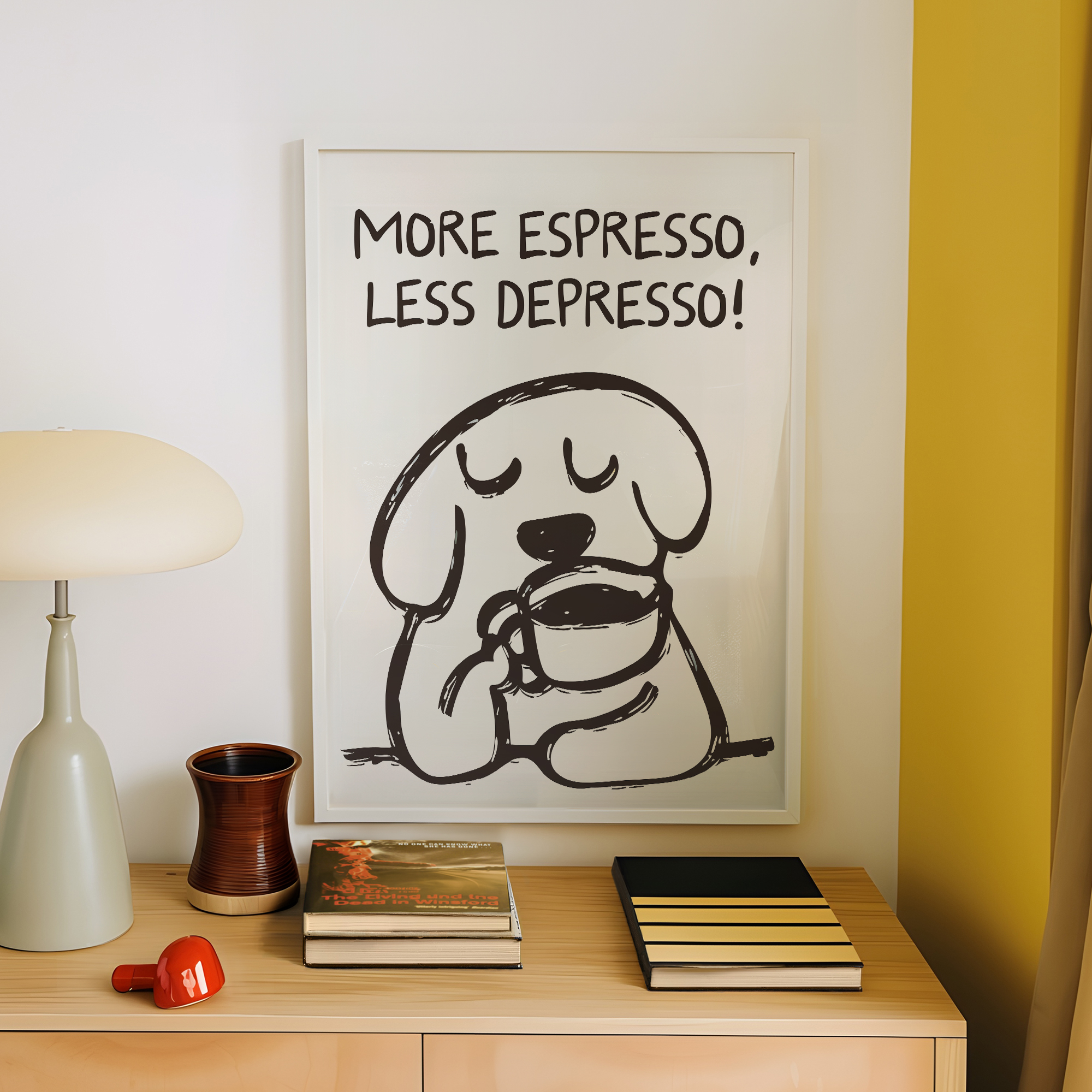 Retro Lebih Banyak Espresso Ku - Interior Design Room ulasan dan harga