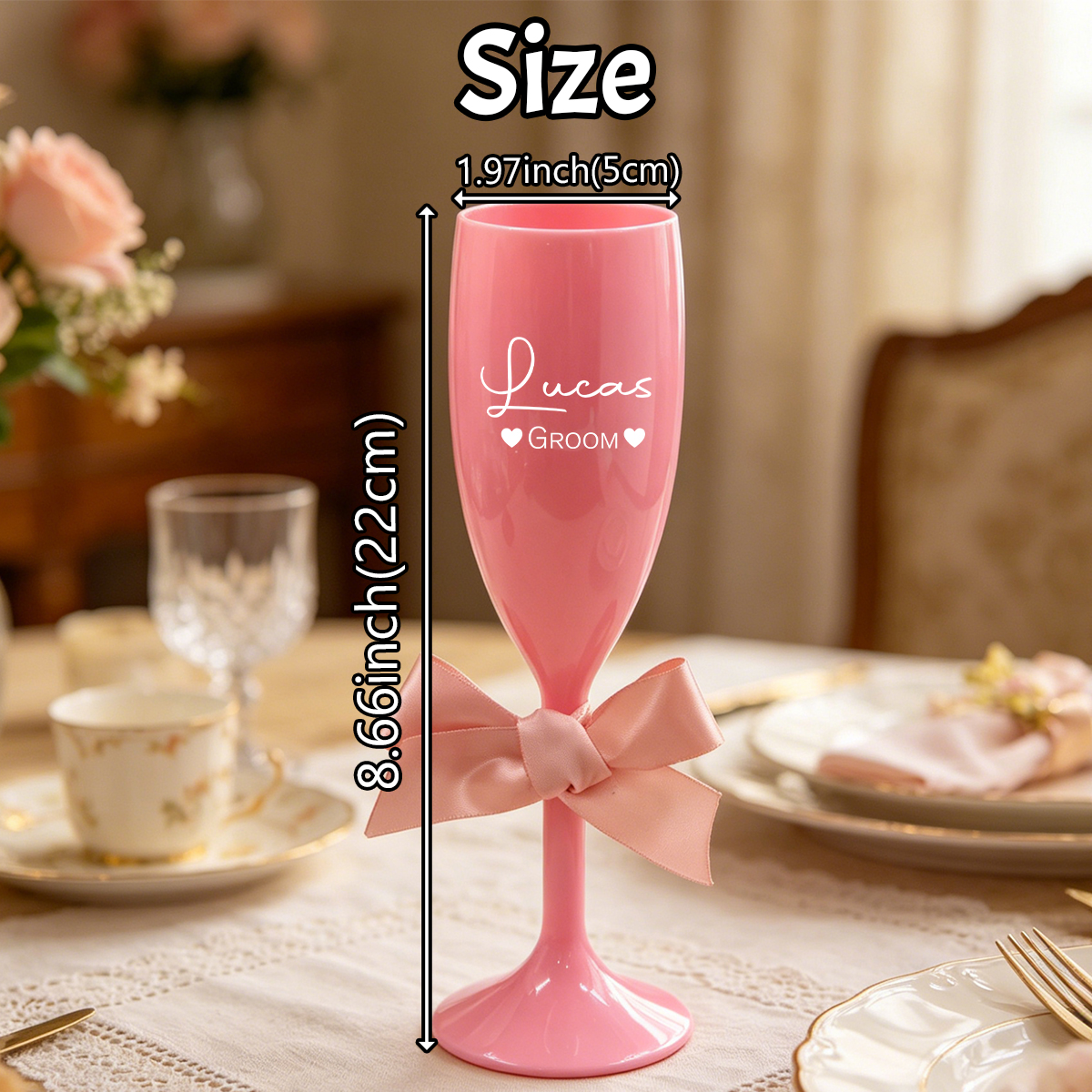Gelas Champagne Nama Kustom, G - Interior Design Names ulasan dan harga
